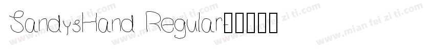 SandysHand Regular字体转换